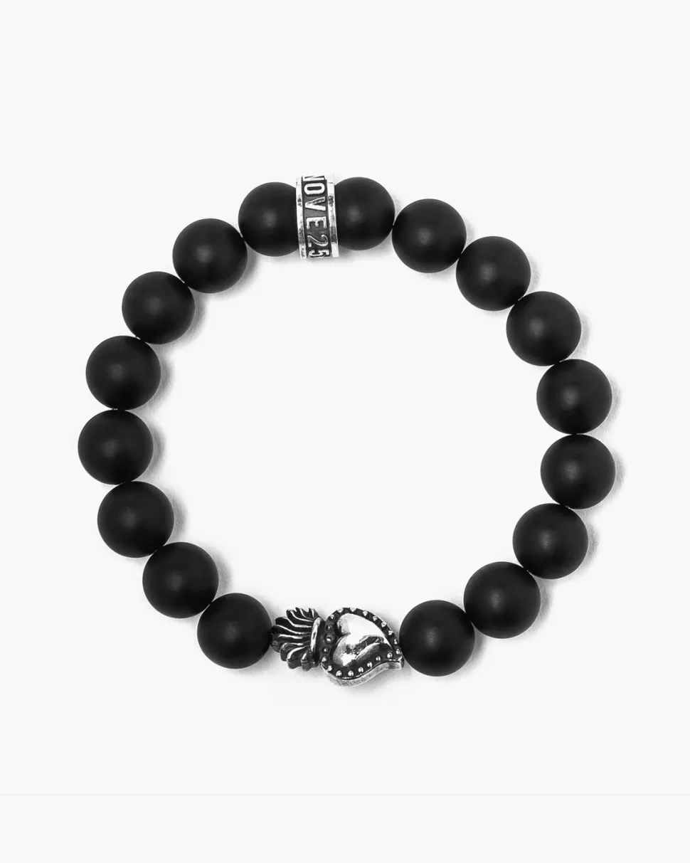 Shop Nove25 Armband Onyx-Stein-Matt 080 Und Herz Ex-Voto