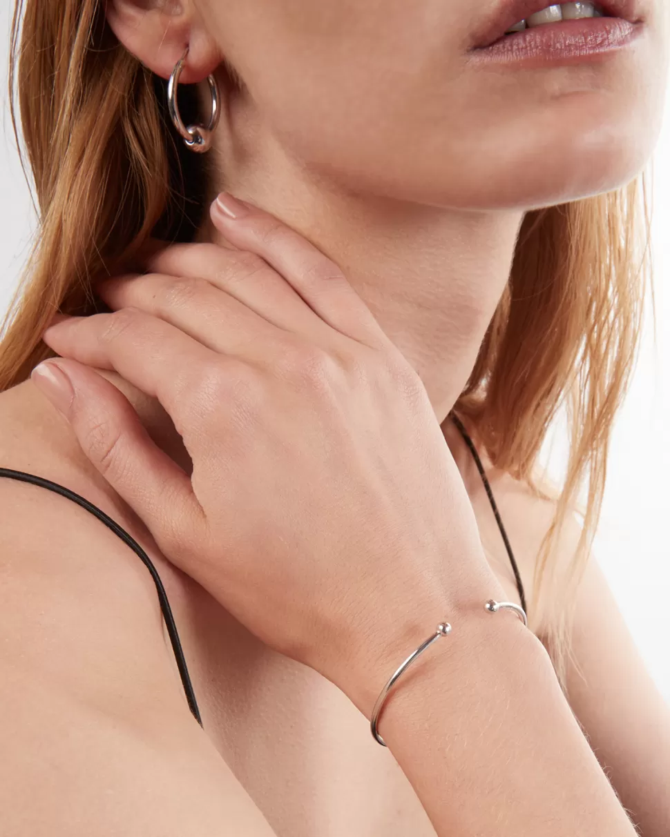 Online Nove25 Armband Piercing Klein Kugeln Silber