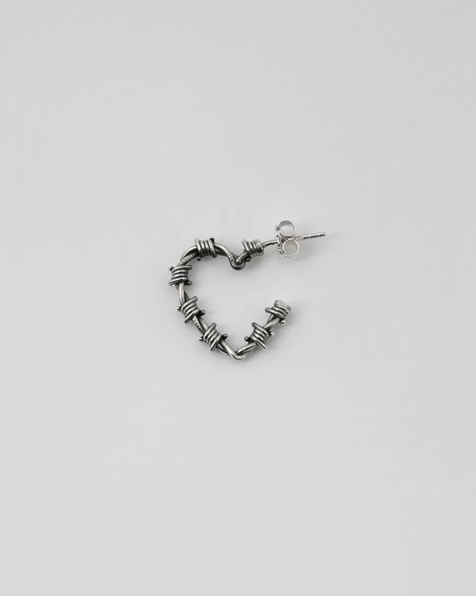 Flash Sale Nove25 Barbed Wire Heart Single Earring