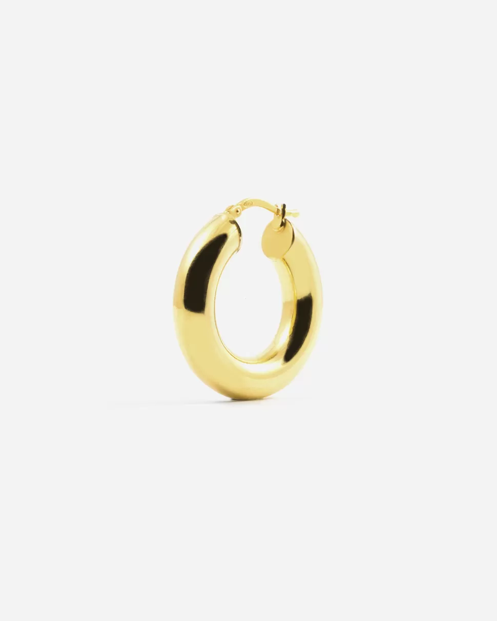 Discount Nove25 Einzel Ohrring Bold Loop / Gelbgold Poliert