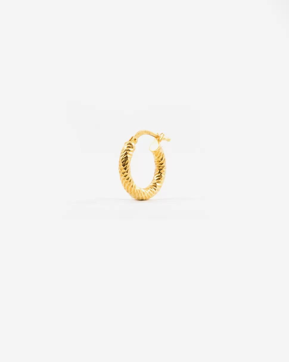 Cheap Nove25 Einzel Ohrring Diamond Hoop Klein / Gelbgold Poliert