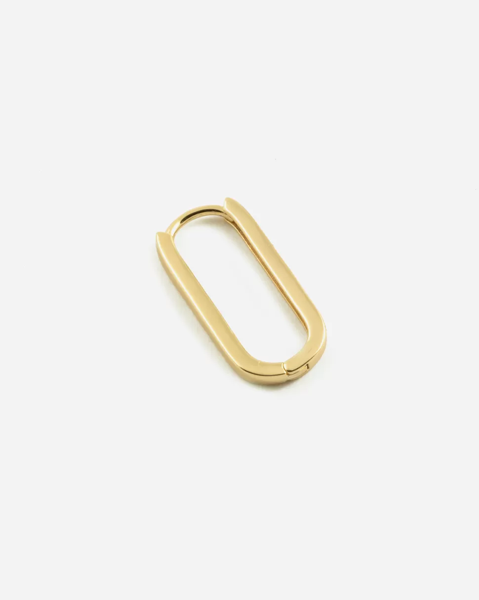 Store Nove25 Einzel Ohrring Medium Oval Slim / Gelbgold