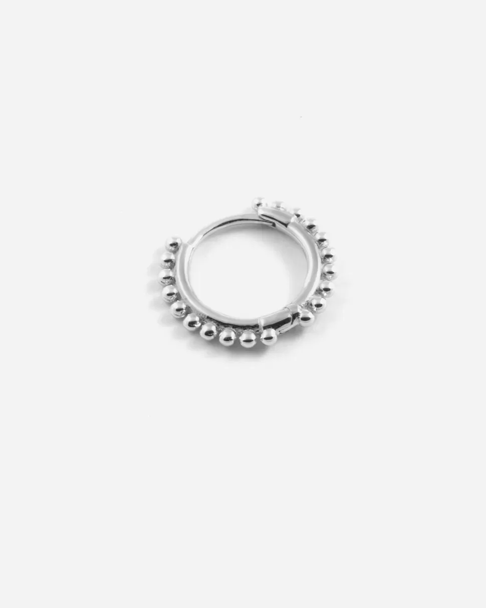 Store Nove25 Einzel Ohrring Mittleres Ethnisches Piercing / Rhodium