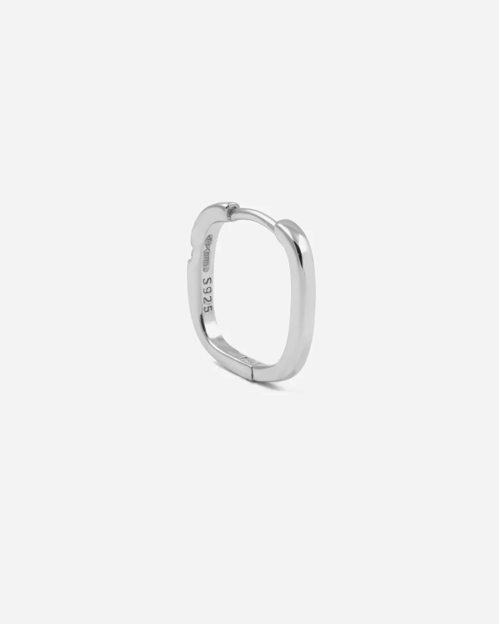 Cheap Nove25 Einzel Ohrring Square / Rhodium