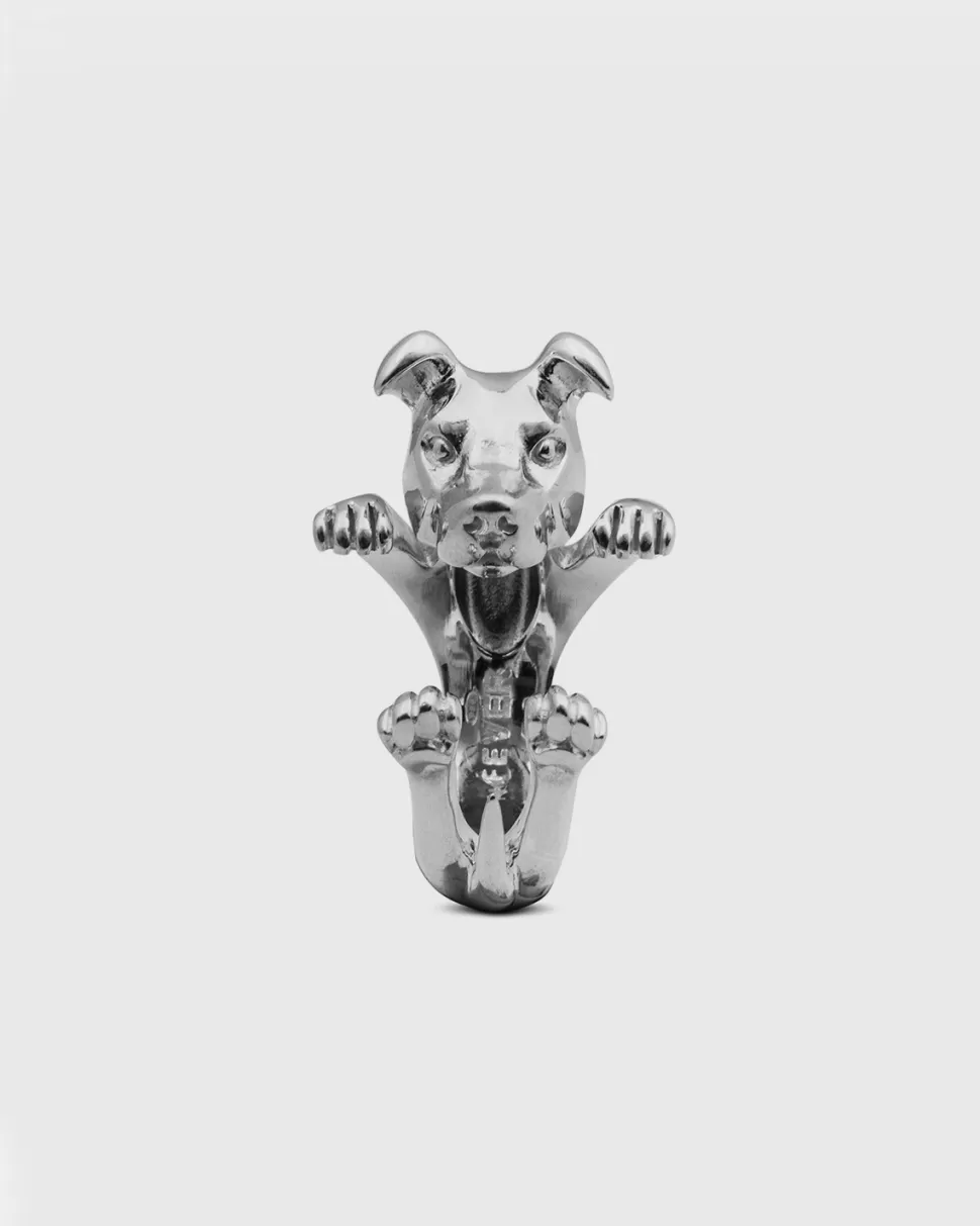 New Nove25 Hug Ring American Staffordshire / Silber Poliert