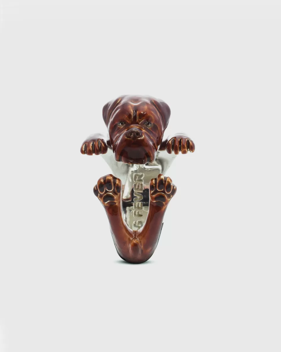 Fashion Nove25 Hug Ring Bordeauxdogge / Emaille