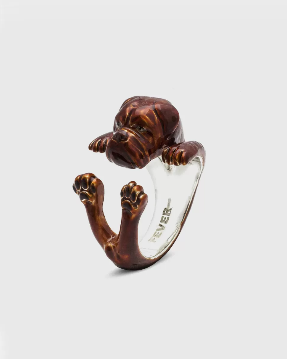 Fashion Nove25 Hug Ring Bordeauxdogge / Emaille