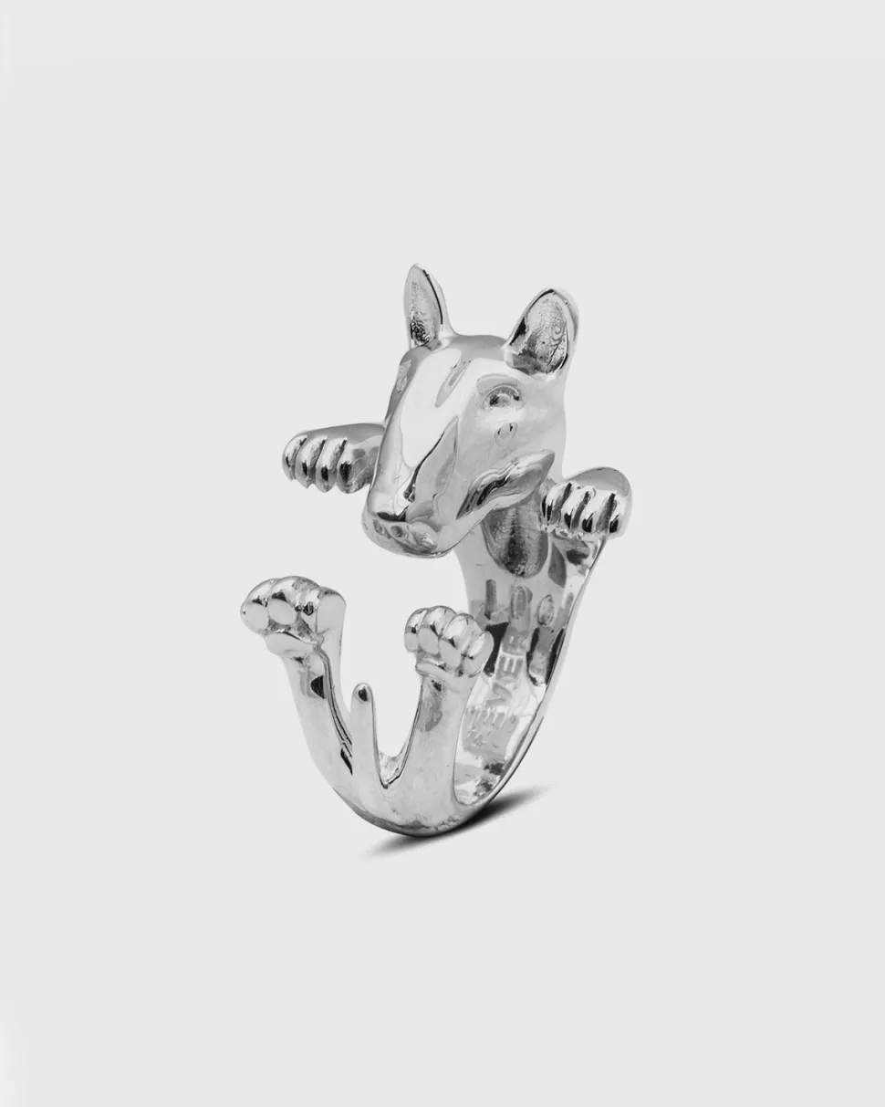 Cheap Nove25 Hug Ring Bullterrier / Silber Poliert