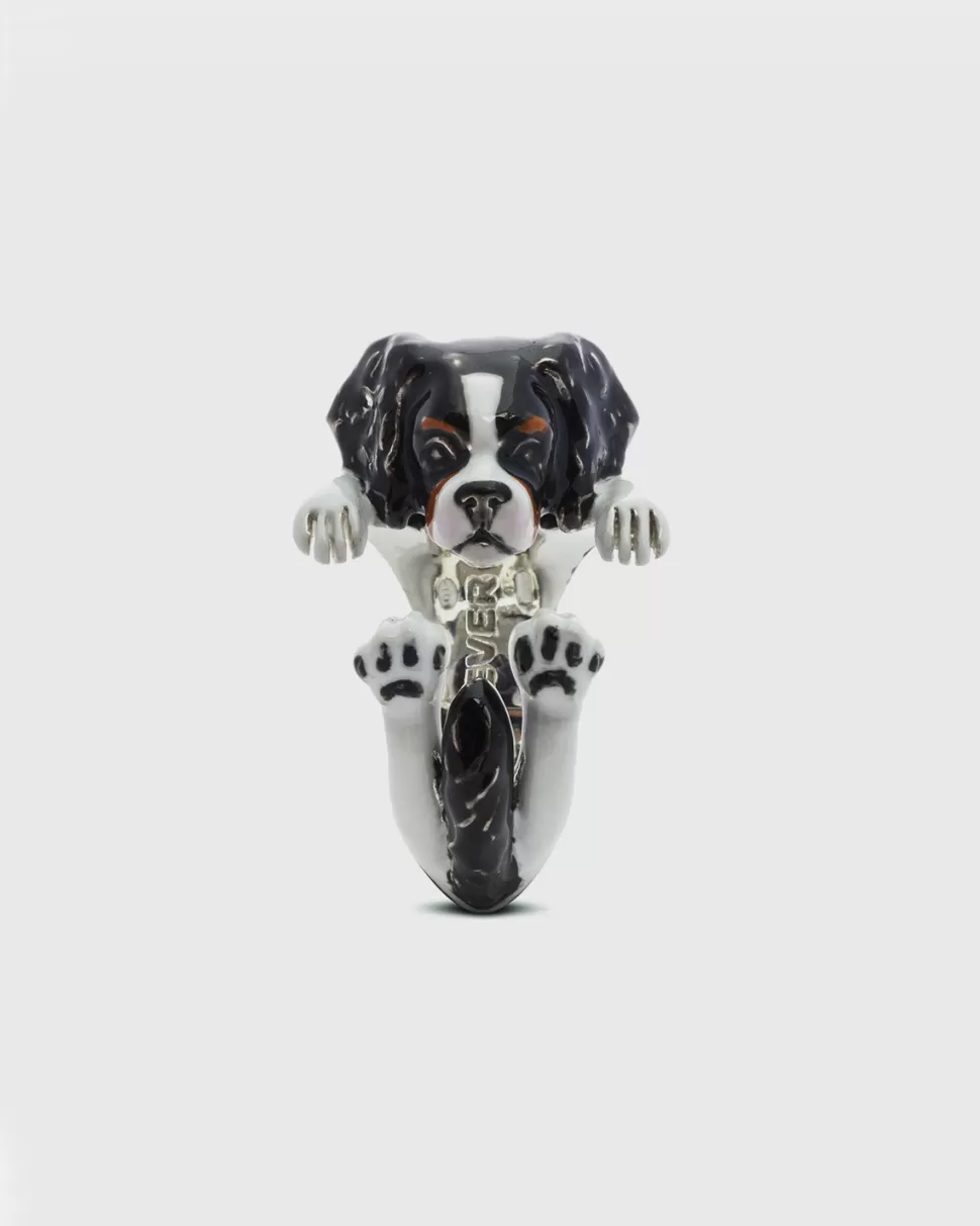 Cheap Nove25 Hug Ring Cavalier King Charles Spaniel / Emaille