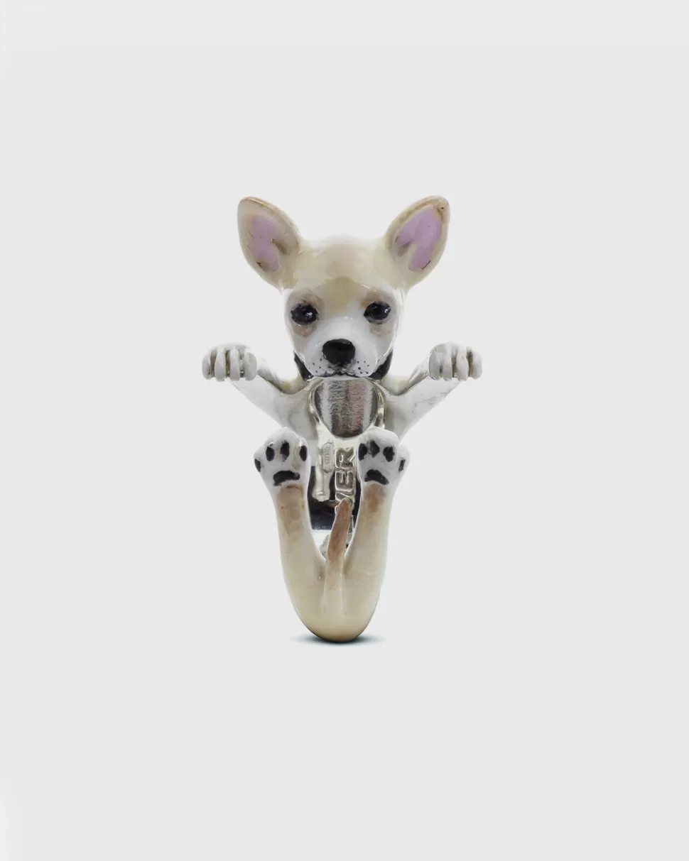 Hot Nove25 Hug Ring Chihuahua / Emaille