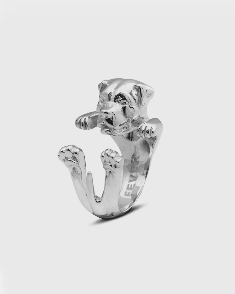 New Nove25 Hug Ring Rottweiler / Silber Poliert