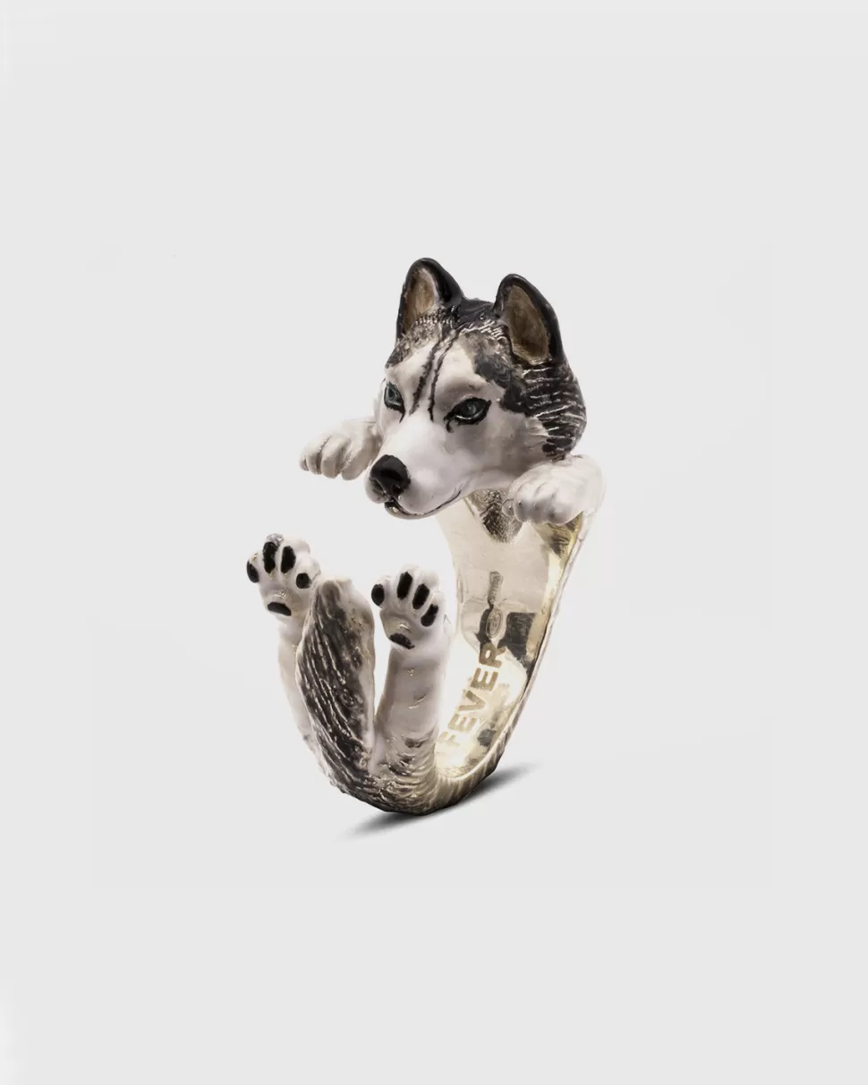 Discount Nove25 Hug Ring Siberian Husky / Emaille