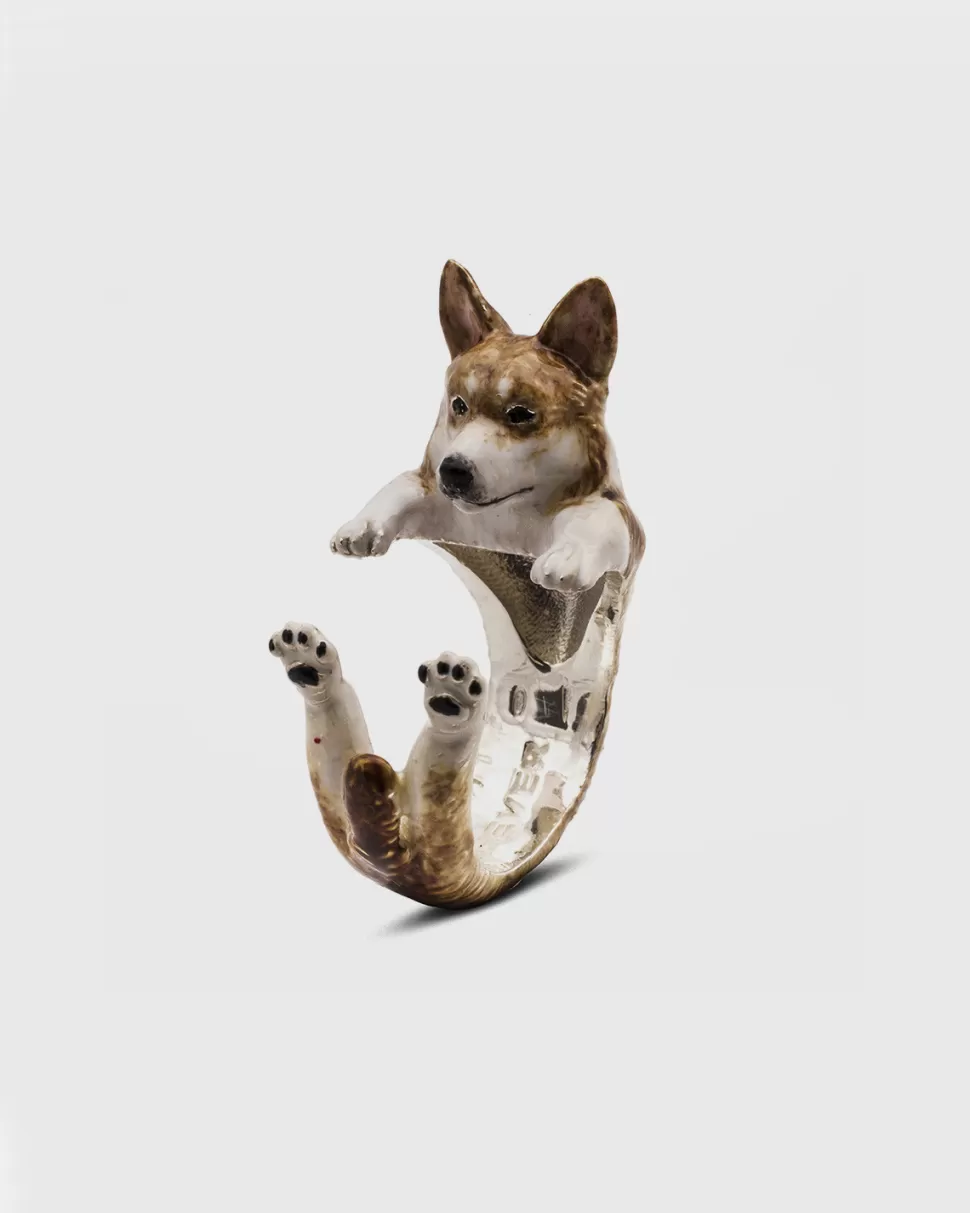 Cheap Nove25 Hug Ring Welsh Corgi Pembroke / Emaille