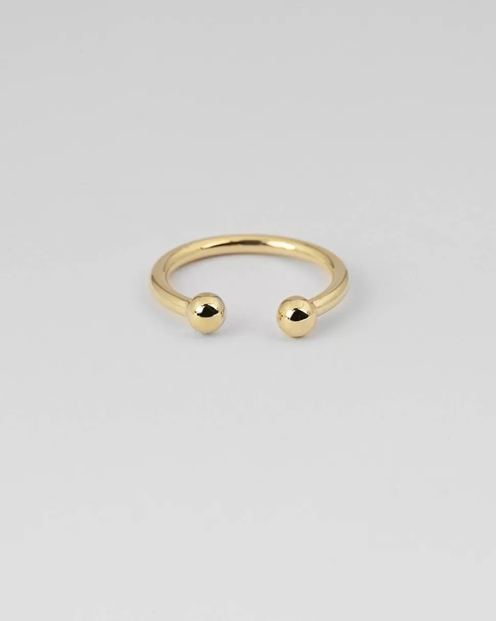 Sale Nove25 Ring Piercing Kugeln Gros Gelbgold