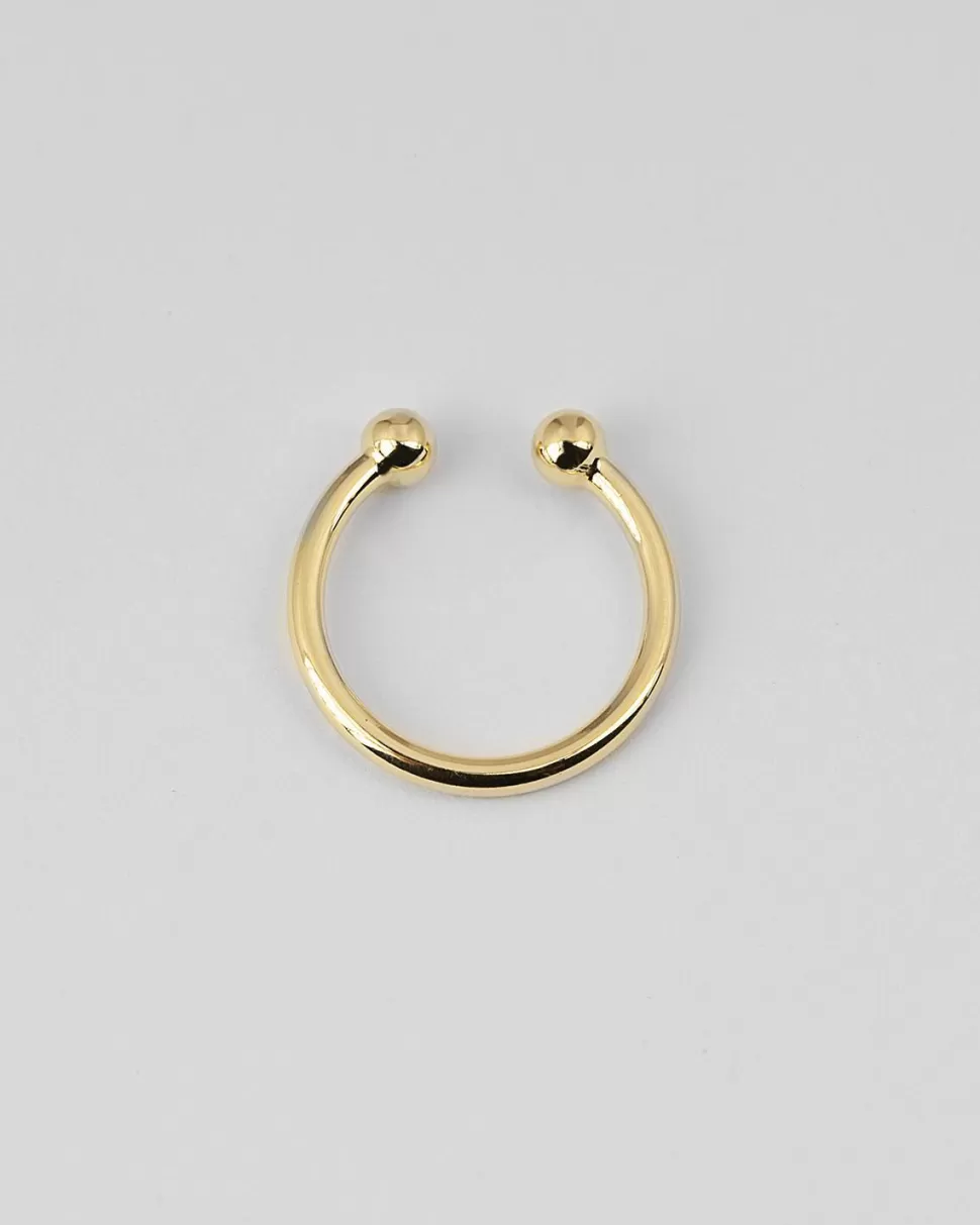 Sale Nove25 Ring Piercing Kugeln Gros Gelbgold