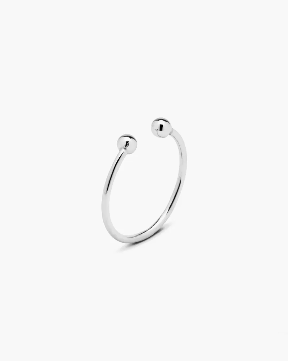 Flash Sale Nove25 Ring Piercing Kugeln Silber