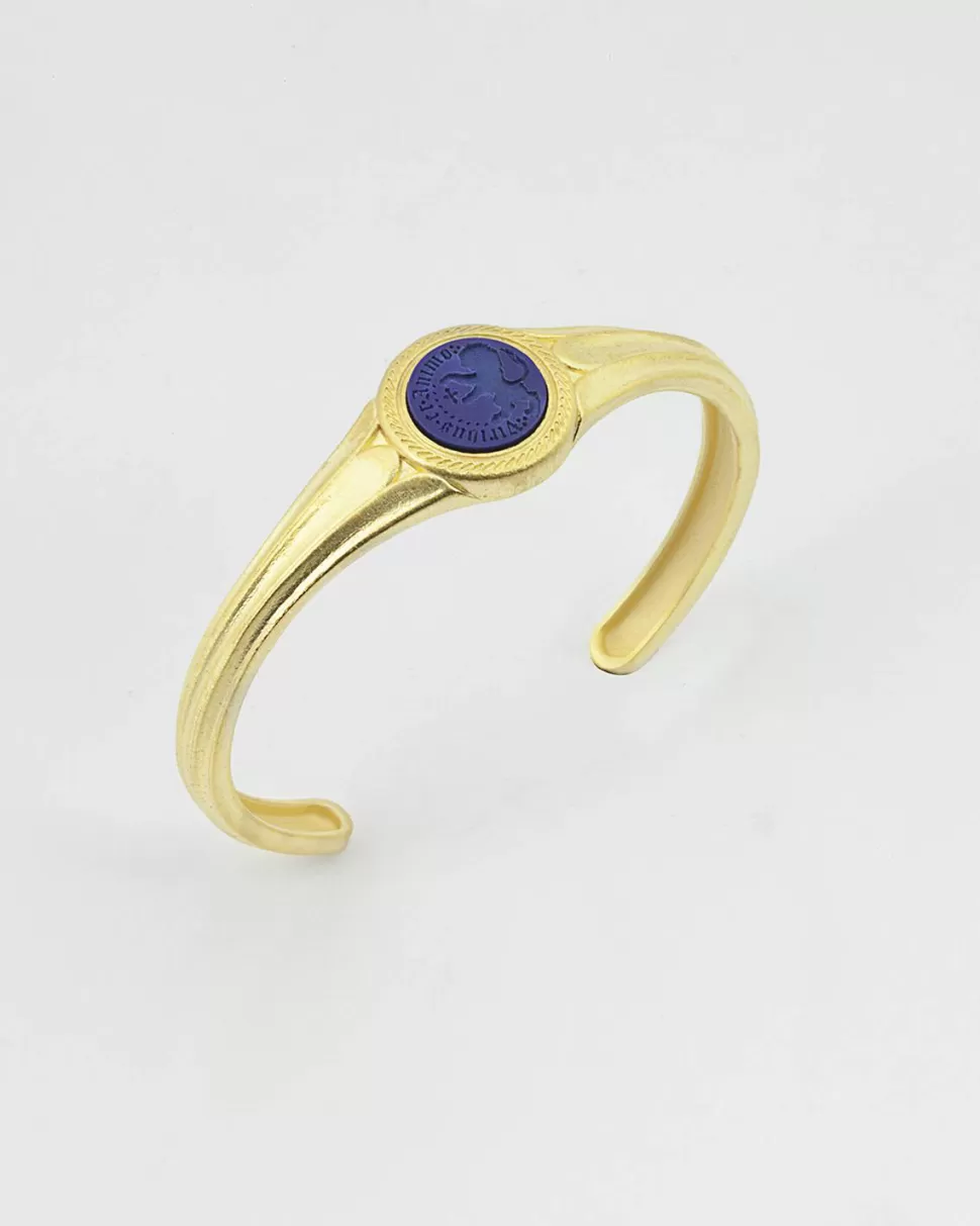 Shop Nove25 Siegel-Armband Viribus Et Animo Lapis Gelbgold