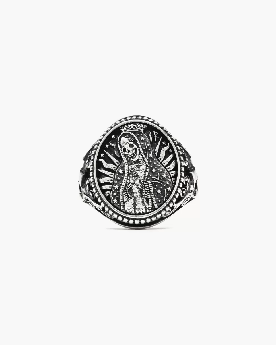 Outlet Nove25 Siegelring Oval Santa Muerte