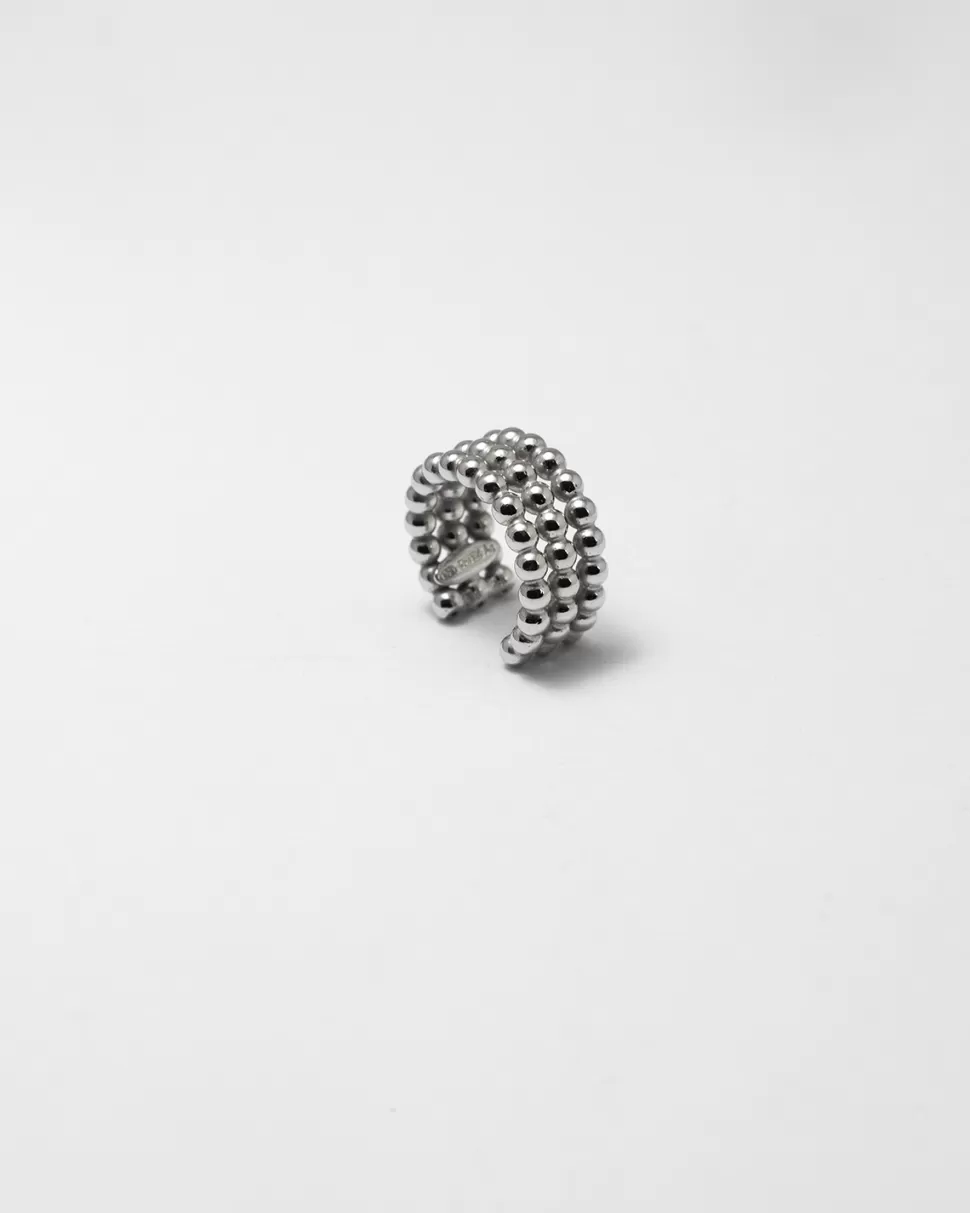 Shop Nove25 Silver Three Bubbles Single Earcuff