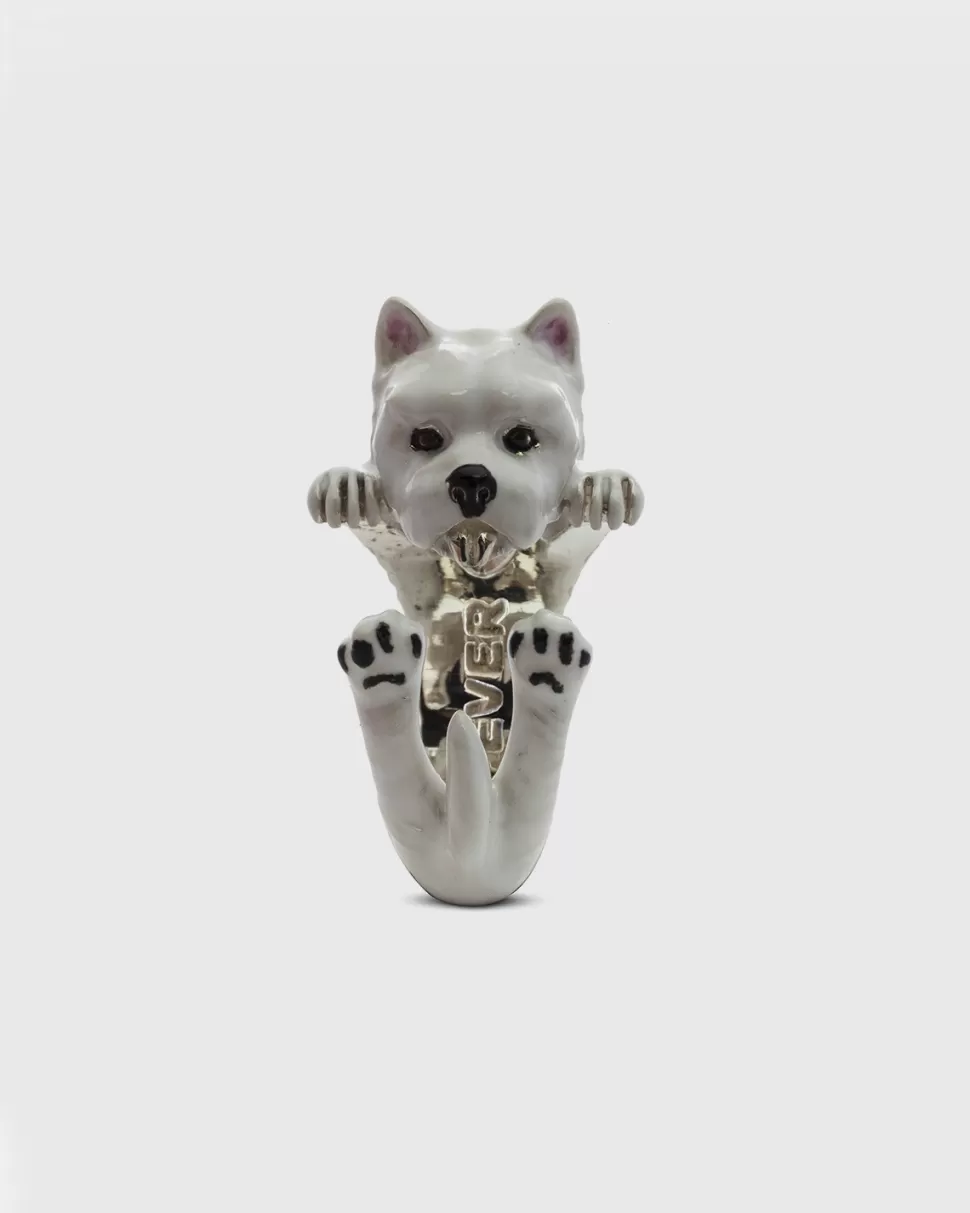 Clearance Nove25 West Highland White Terrier Umarmung Ring / Emailliert